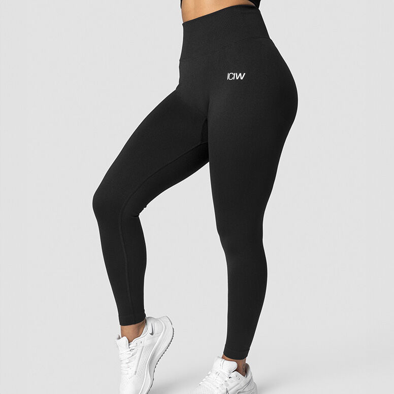 Scrunch Seamless Tights, Black