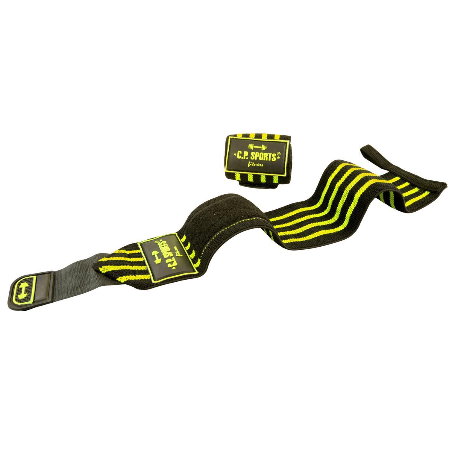 Strongman handledslindor 50 cm Sort Gul