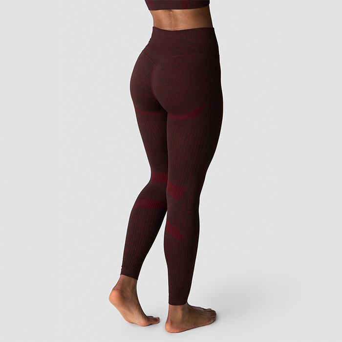Soft Seamless Tights, Burgundy Melange