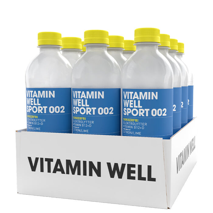 12 x Vitamin Well Sport, 500 ml Sport 002 Citron/Lime