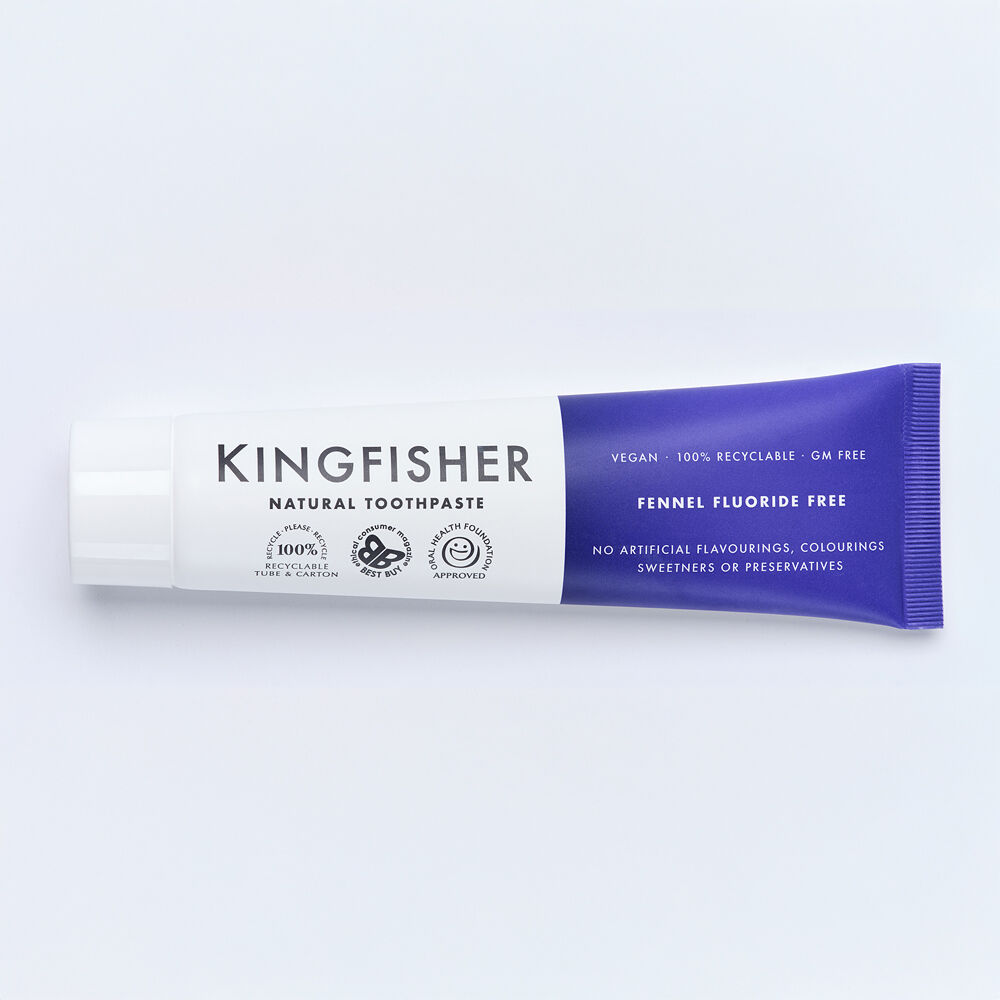 Tandkr&auml;m Kingfisher F&auml;nkol/Utan fluor, 100 ml