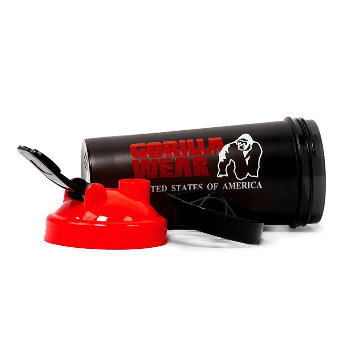 Shaker XXL Sort/R&oslash;d 1000 ml