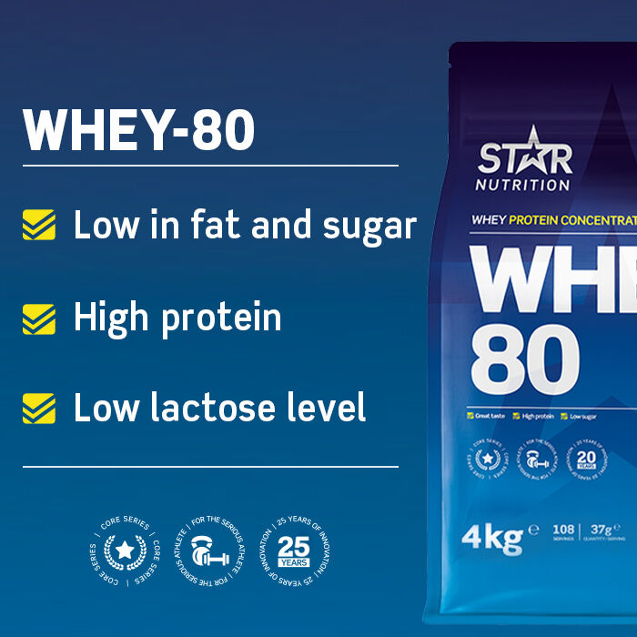 Whey-80 Valleprotein 4 kg Double Rich Chocolate