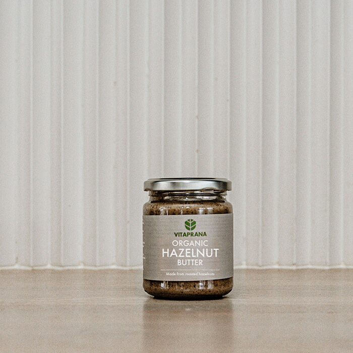 &Oslash;kologisk r&aring; hasseln&oslash;ddesm&oslash;r 250 g
