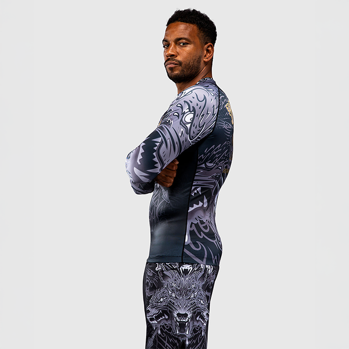 Venum Wolf Atak Rashguard Lang&aelig;rmet Sort Gr&aring;