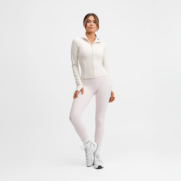 Butter Soft Zip-tr&oslash;je Hvid
