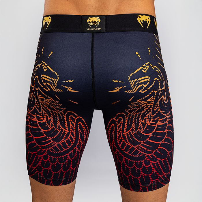 Venum Quetzal Fury Vale Tudo Shorts Sort R&oslash;d Orange