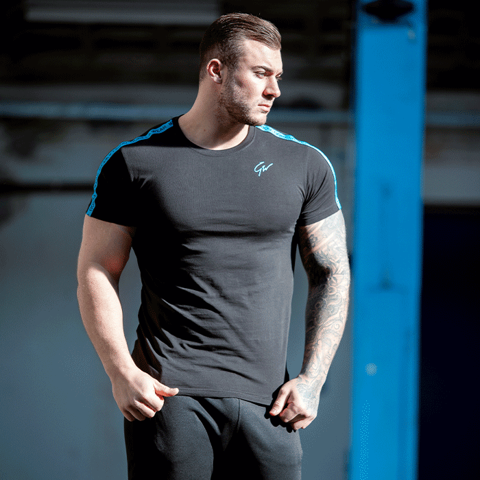 Chester T-Shirt, Black/Blue