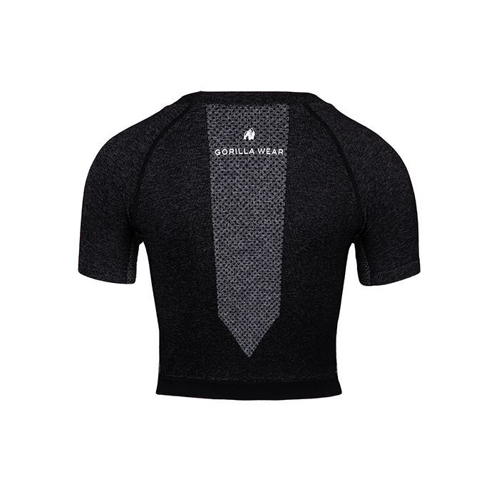 Selah Seamless Crop Top, Black