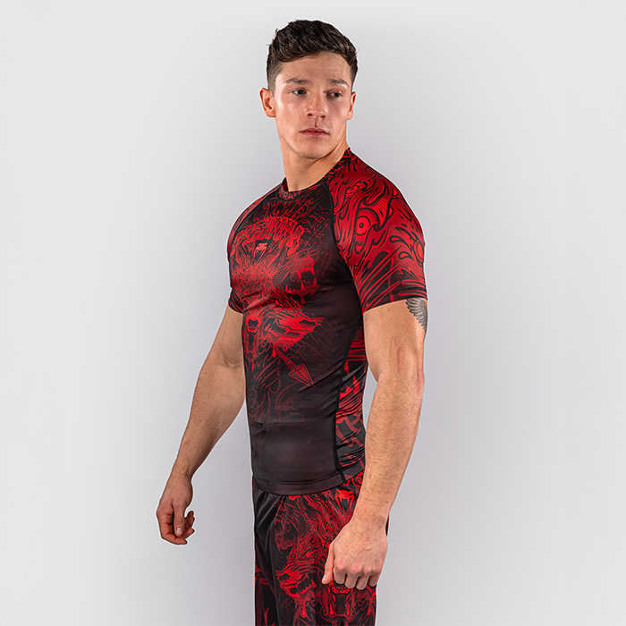 Venum Wolf Atak Rashguard Kort&aelig;rmet Sort R&oslash;d