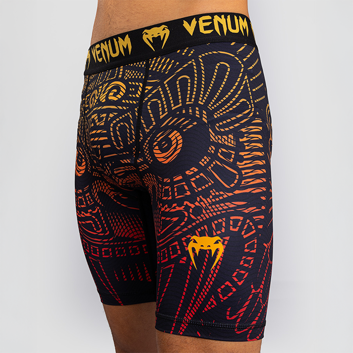 Venum Quetzal Fury Vale Tudo Shorts Sort R&oslash;d Orange