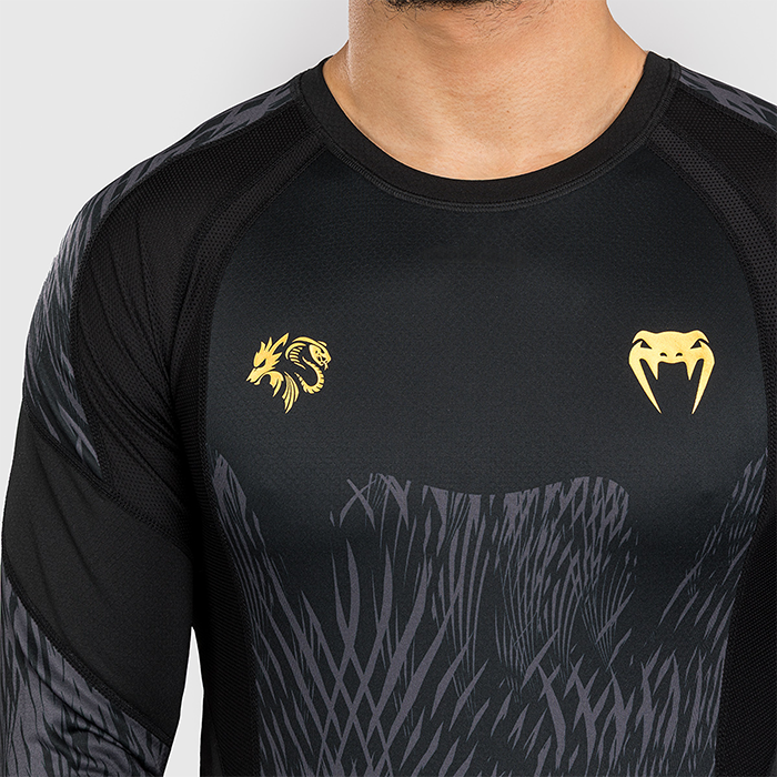 Venum X Chimaev Wild Borz Rashguard Lang&aelig;rmet Sort Gr&aring;