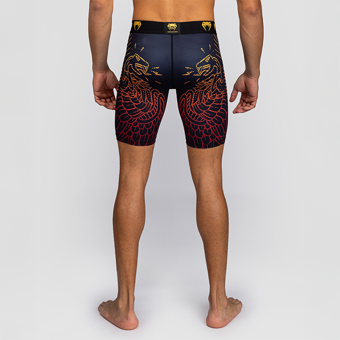 Venum Quetzal Fury Vale Tudo Shorts Sort R&oslash;d Orange