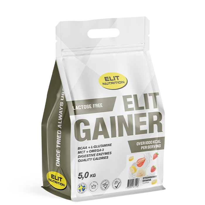 ELIT Gainer Laktosefri 5 kg strawberry_banana
