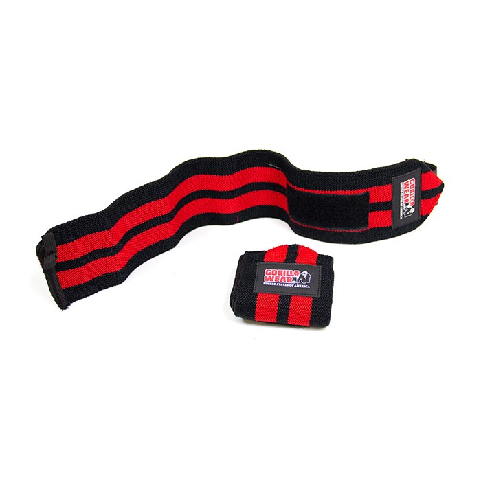 Wrist Wraps Pro Sort/R&oslash;d