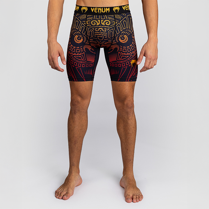 Venum Quetzal Fury Vale Tudo Shorts Sort R&oslash;d Orange