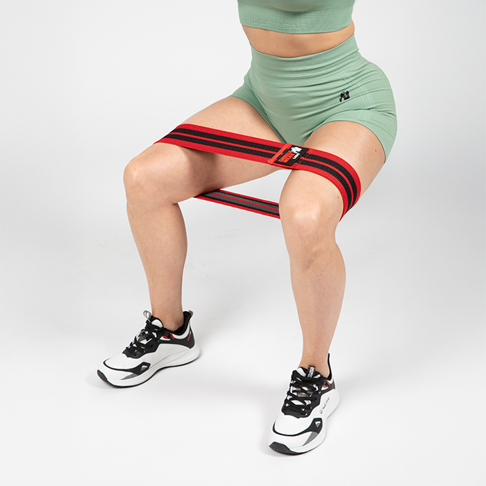 Glute Band 3 Pakke Sort R&oslash;d Gr&aring;