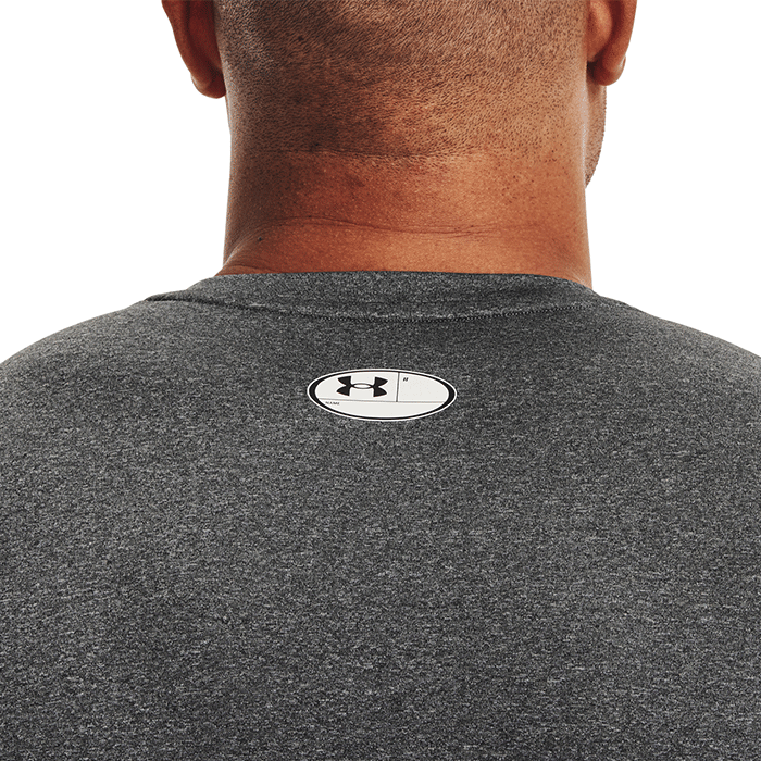 UA HG Armour Comp SS, Carbon Heather