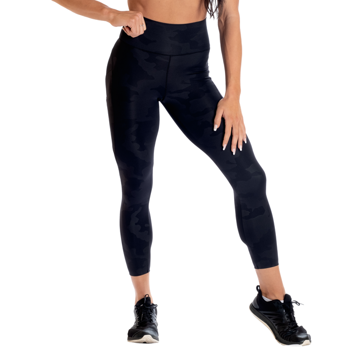 High Waist Leggings Sort/Camo