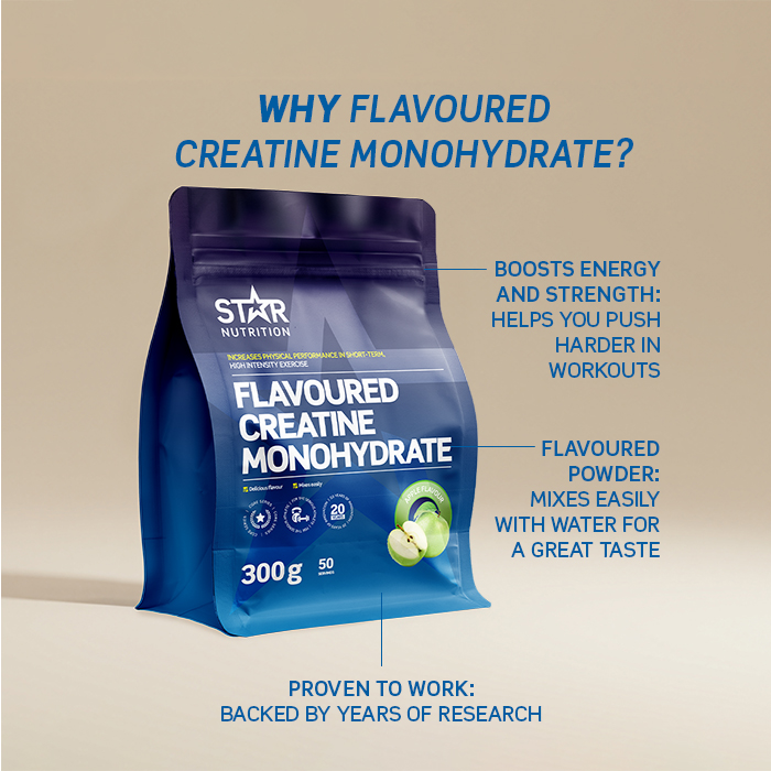 Kreatinmonohydrat med smag 300 g tropical_new