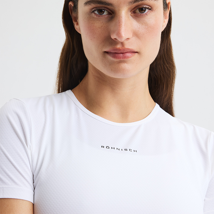 Jacquard T‑shirt Hvid