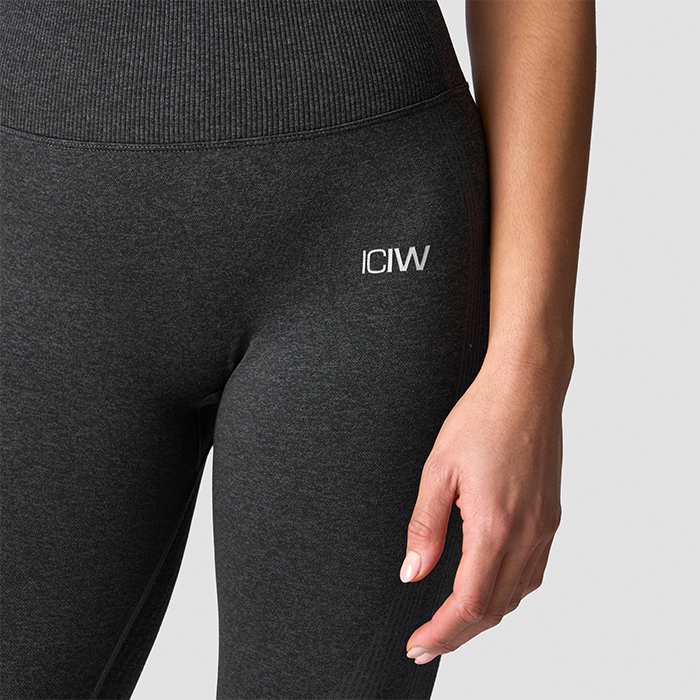 Soft Seamless Tights, Graphite Melange