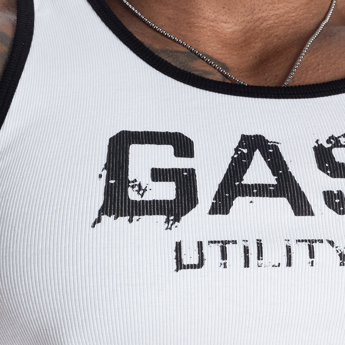 Ribbed T-Back Tanktop Hvid