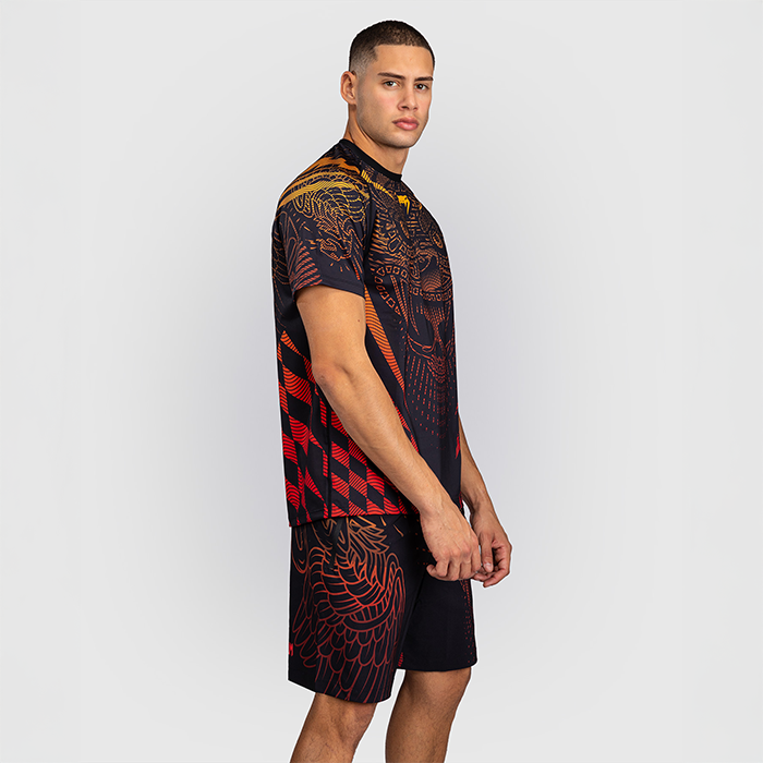 Venum Quetzal Fury Dry Tech T-shirt Sort R&oslash;d Orange