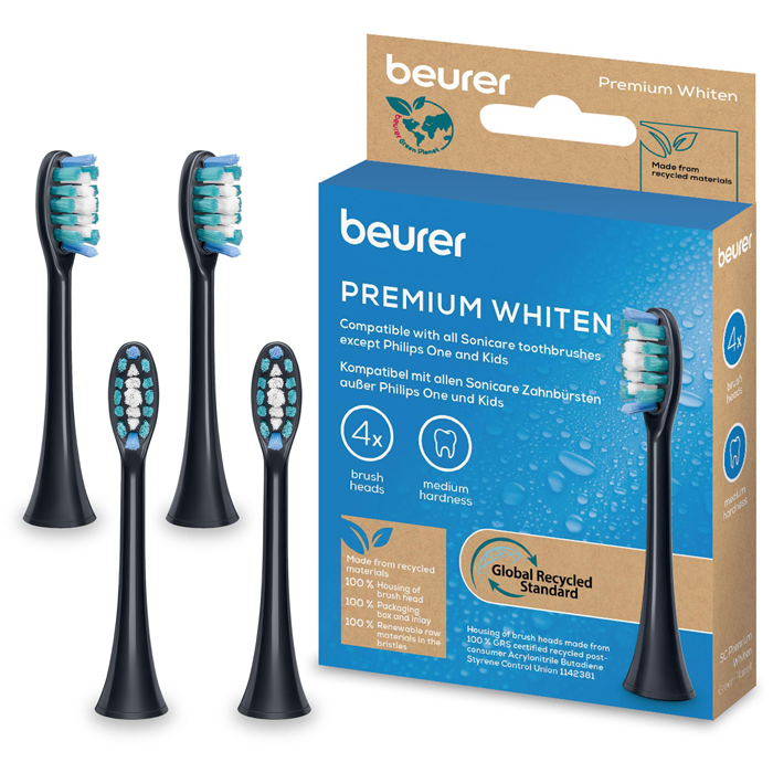 SC Premium Whiten B&oslash;rstehoveder 4-pak