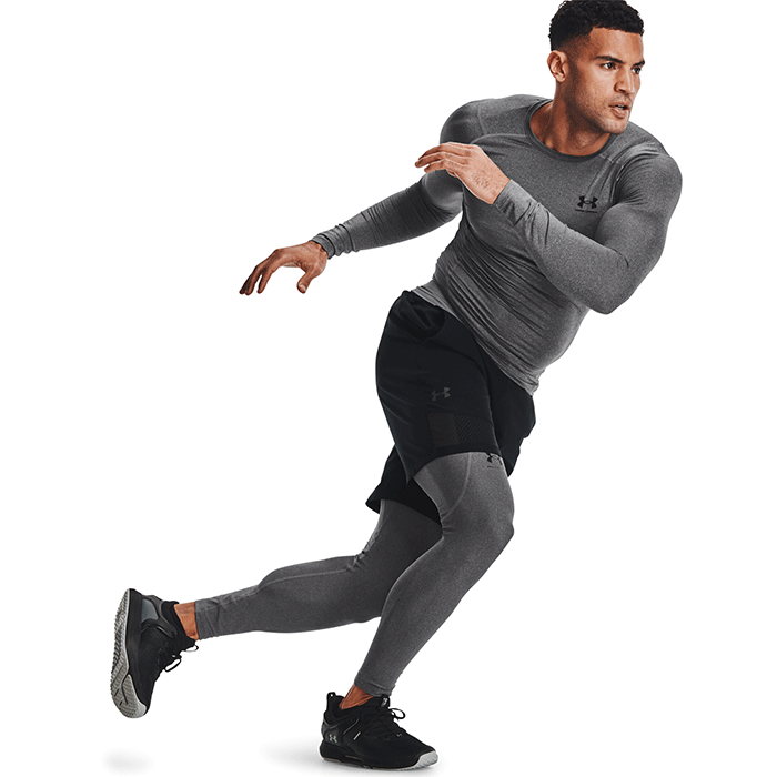 UA HG Armour Leggings, Carbon Heather