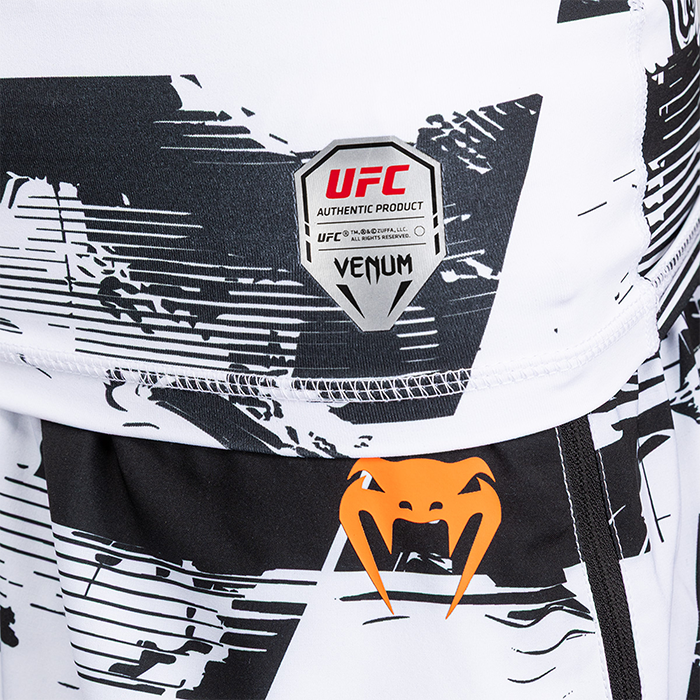 UFC Zenith by Venum Fight Week Rashguard Kort&aelig;rmet Sort Hvid Orange