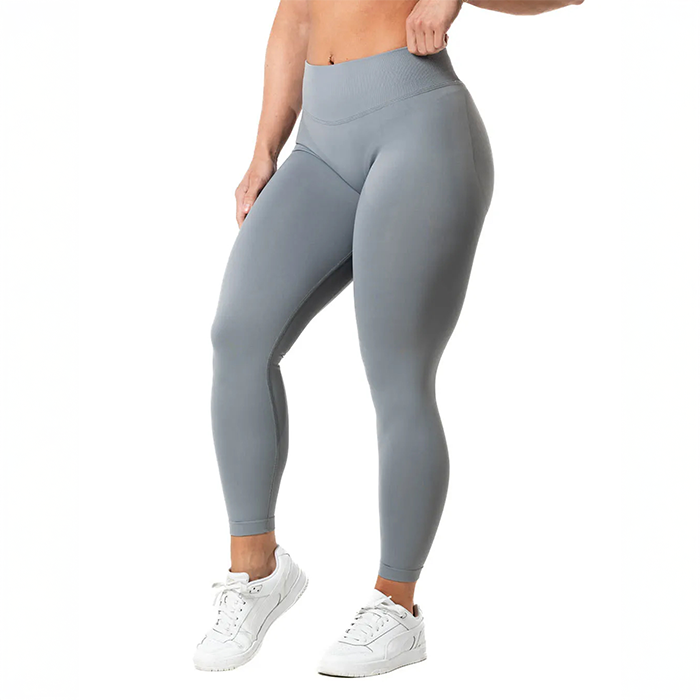 Aura Seamless Scrunch Tights M&oslash;rkegr&aring;