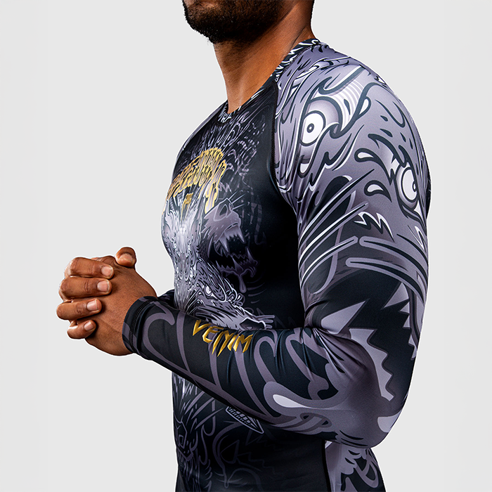 Venum Wolf Atak Rashguard Lang&aelig;rmet Sort Gr&aring;