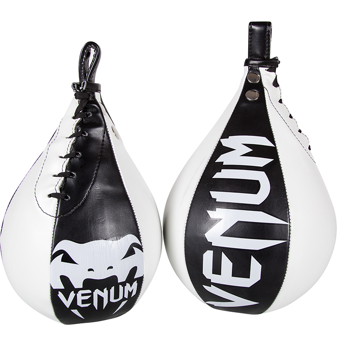 Venum Speed Bag Boxbold L&aelig;der Sort/Hvid L