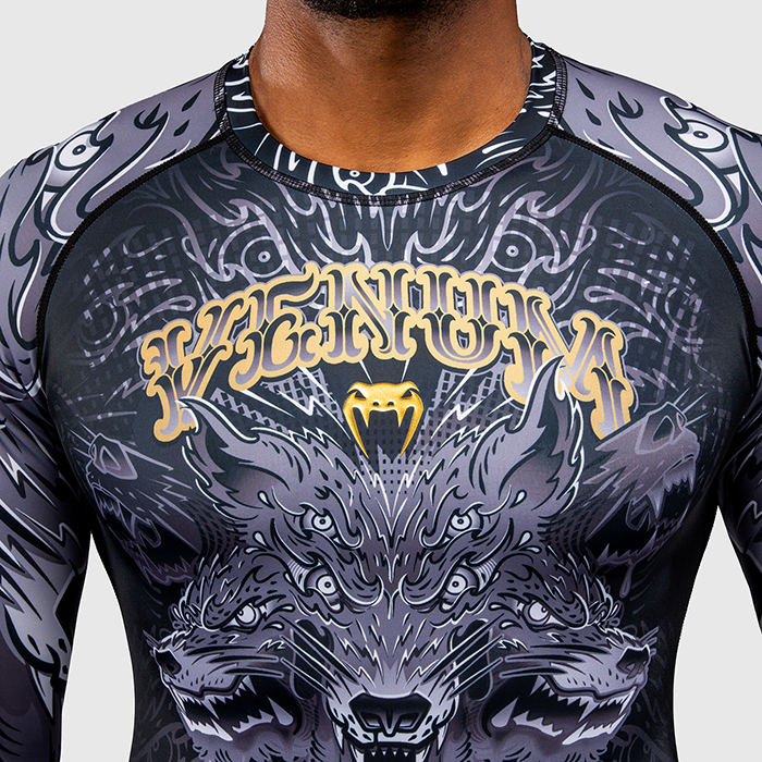 Venum Wolf Atak Rashguard Lang&aelig;rmet Sort Gr&aring;