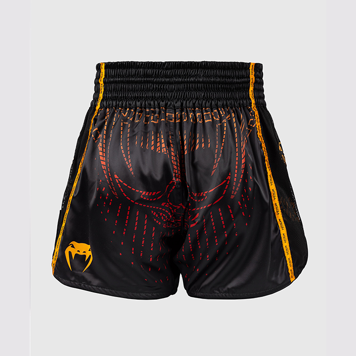 Venum Quetzal Fury Muay Thai Shorts Sort R&oslash;d Orange