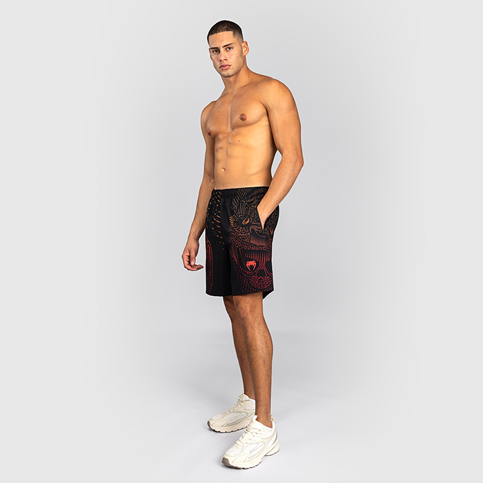 Venum Quetzal Fury Tr&aelig;ningsshorts Sort R&oslash;d Orange