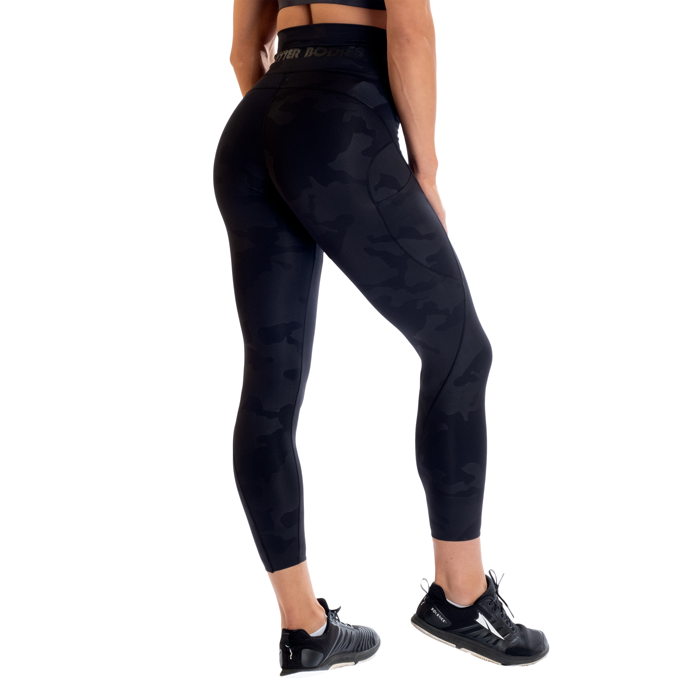High Waist Leggings Sort/Camo