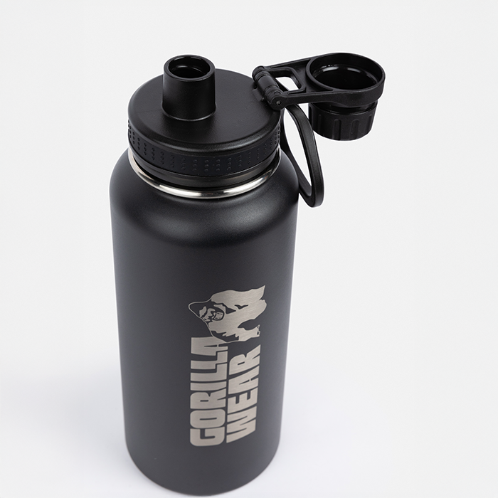 Vandflaske i Rustfrit St&aring;l 1000 ml Sort