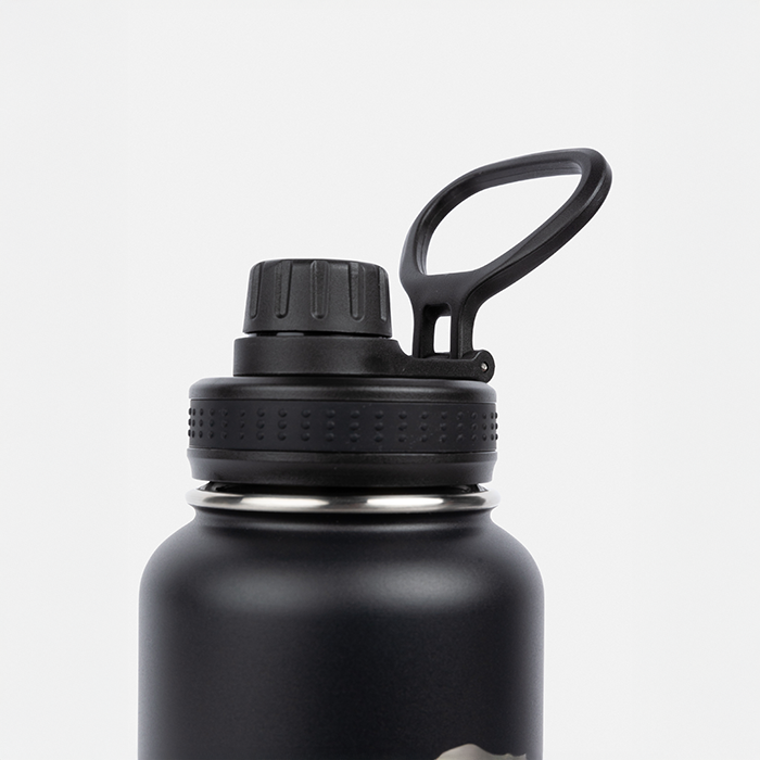 Vandflaske i Rustfrit St&aring;l 1000 ml Sort