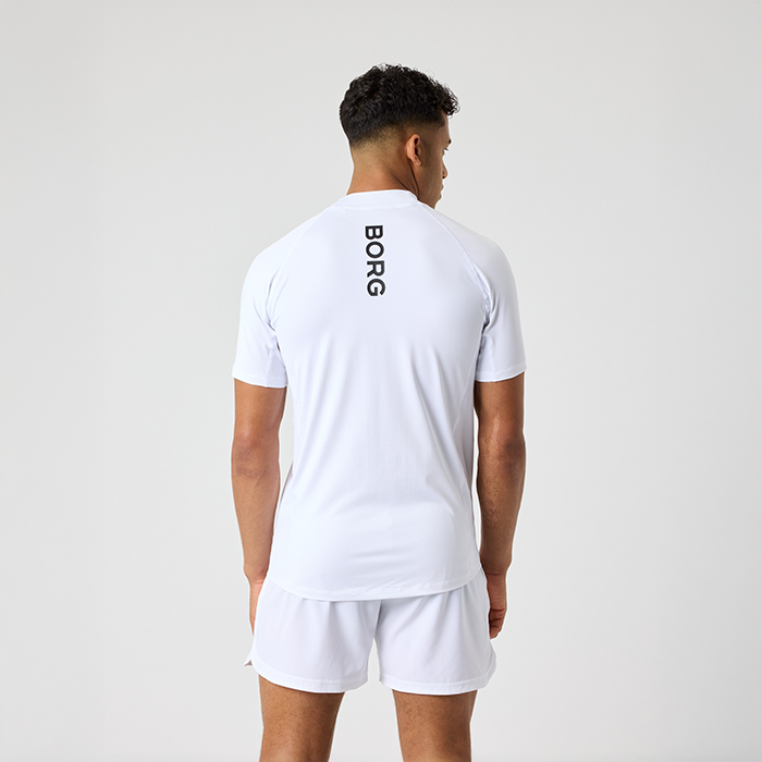 Mock Neck T‑shirt Hvid