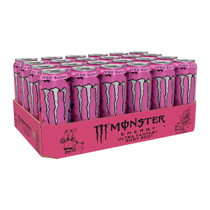 24 x Monster Energy Ultra Fantasy 50 cl Ruby Red 2 kr pant
